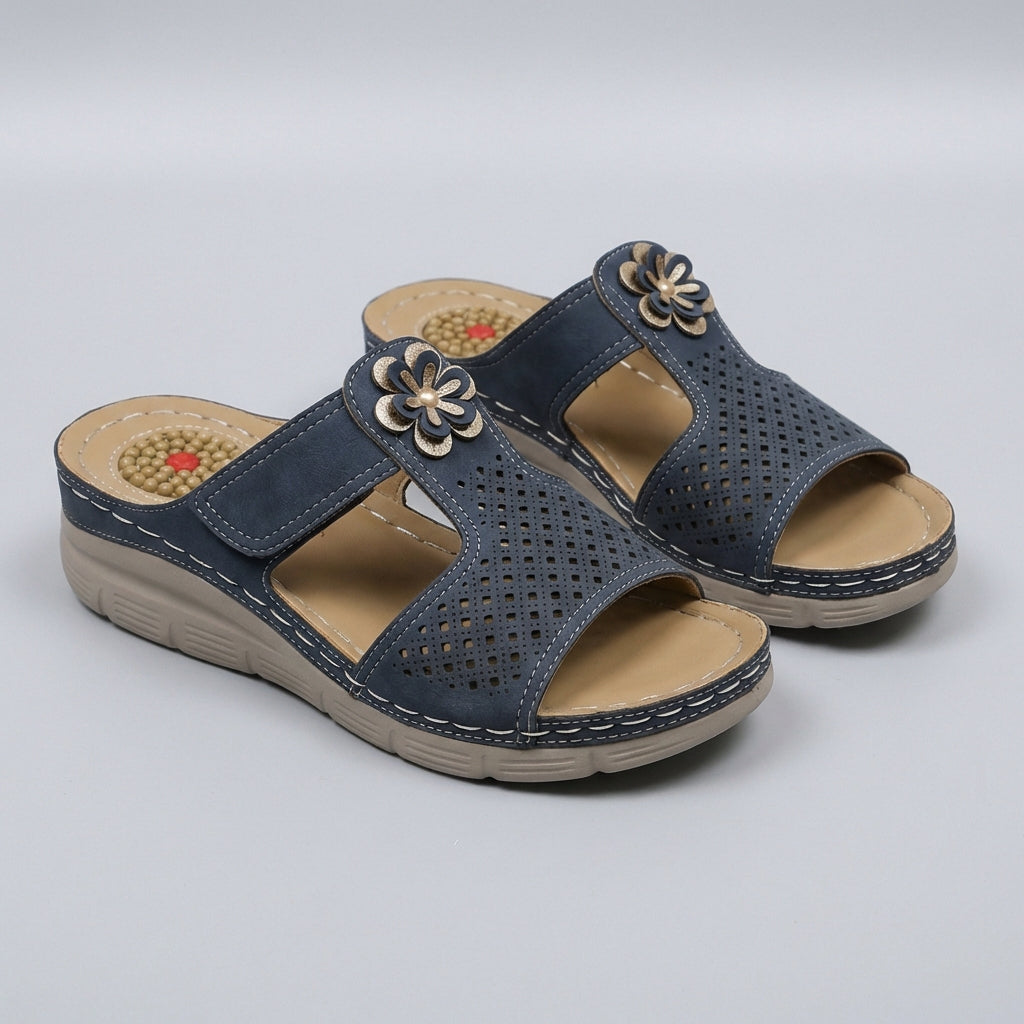 Women's Orthopedic Slide Sandals Cushioned Support Floral