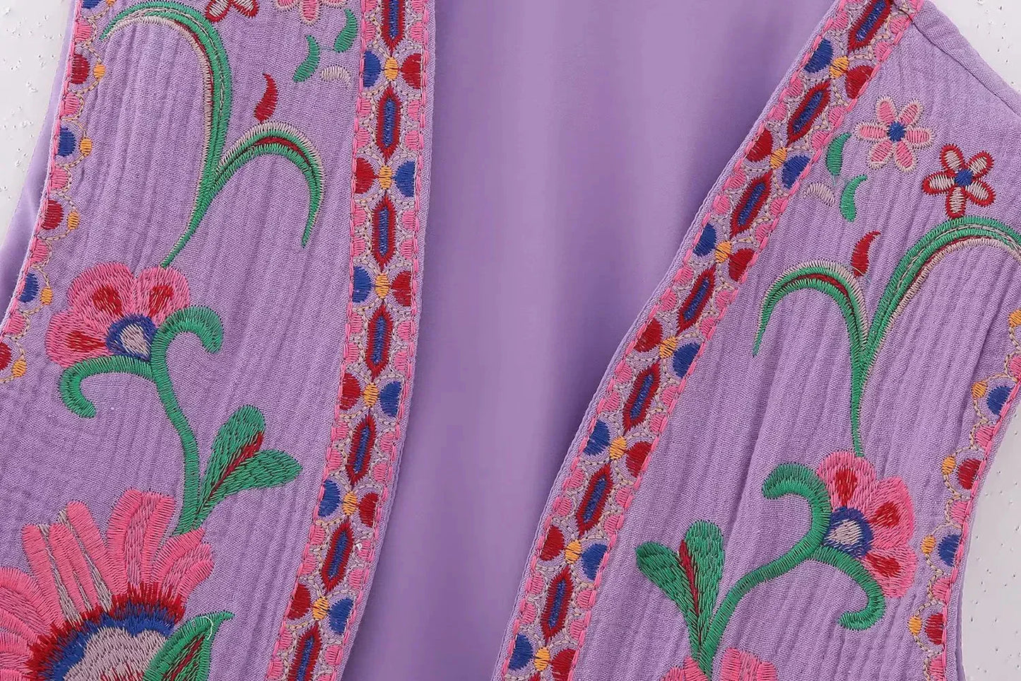 Women's Embroidered Floral Vest