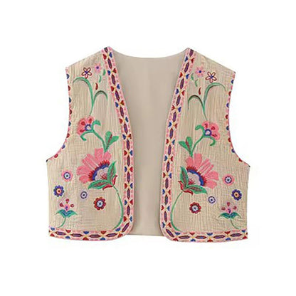 Vivienne Women's Floral Vest Boho Style