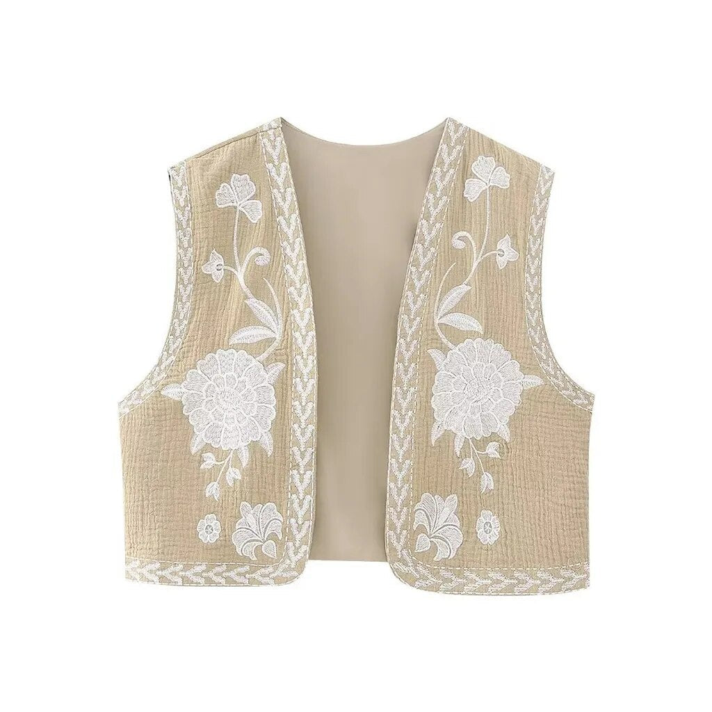 Vivienne Women's Floral Vest Boho Style