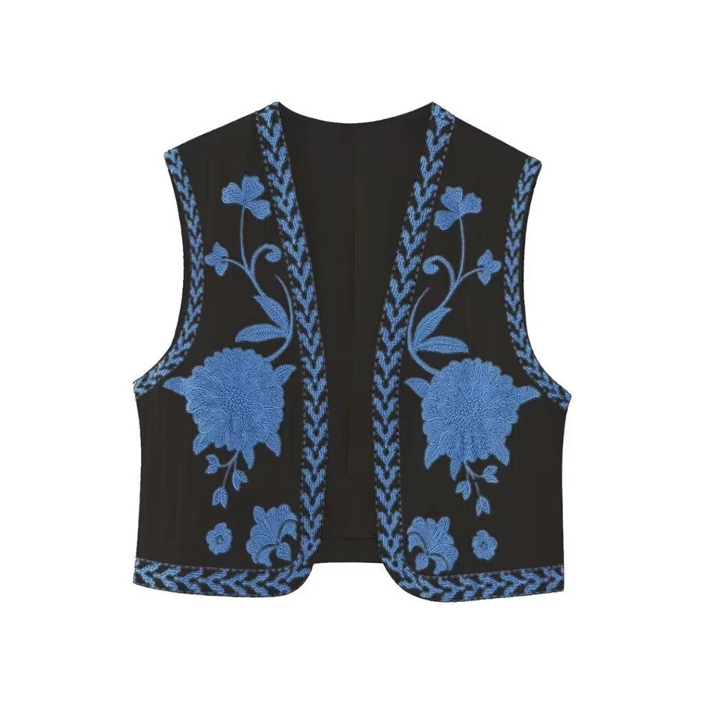 Vivienne Women's Floral Vest Boho Style
