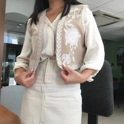 Women's Embroidered Boho Vest