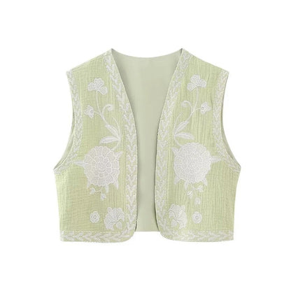 Vivienne Women's Floral Vest Boho Style