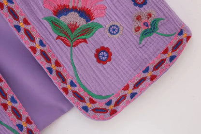 Women's Embroidered Floral Vest