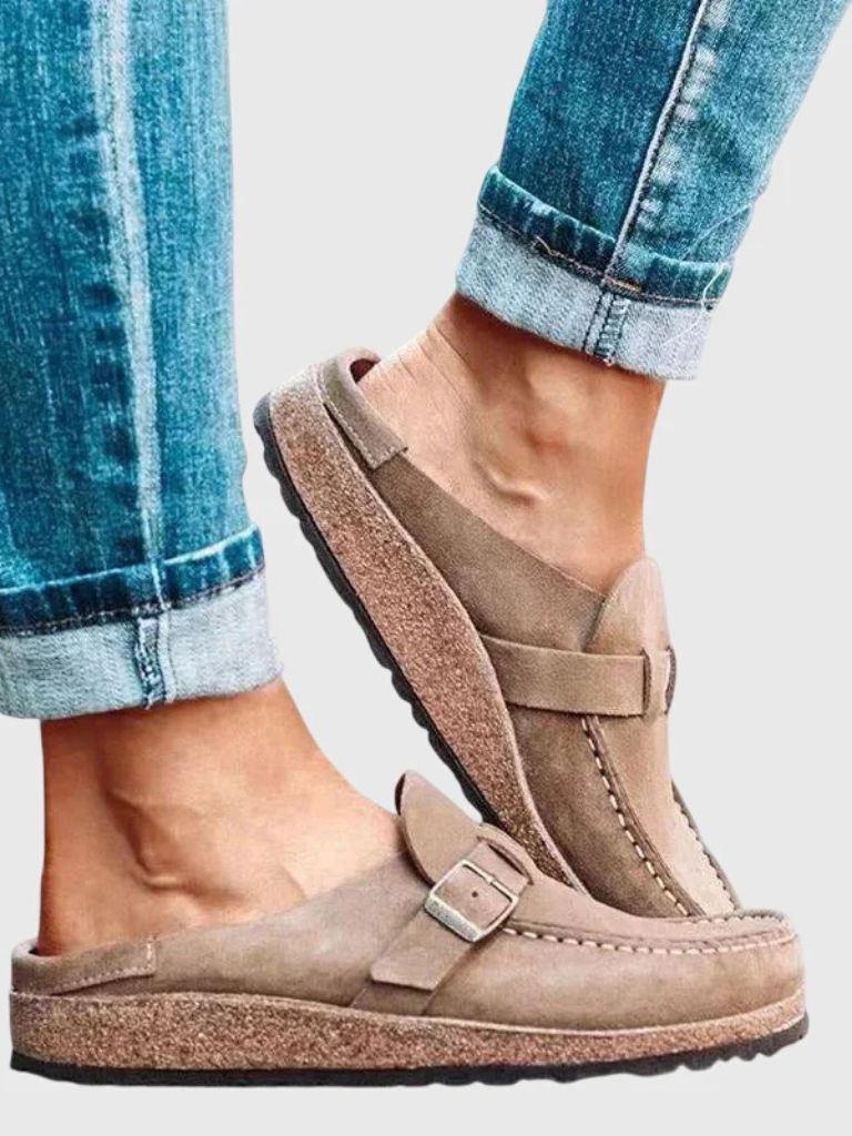 Women's Slip-On Loafers Buckle Strap