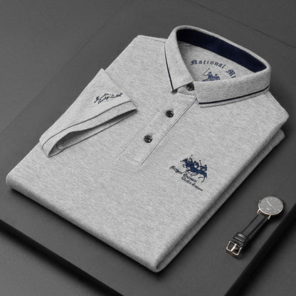 Men's Polo Shirt Casual Button Down