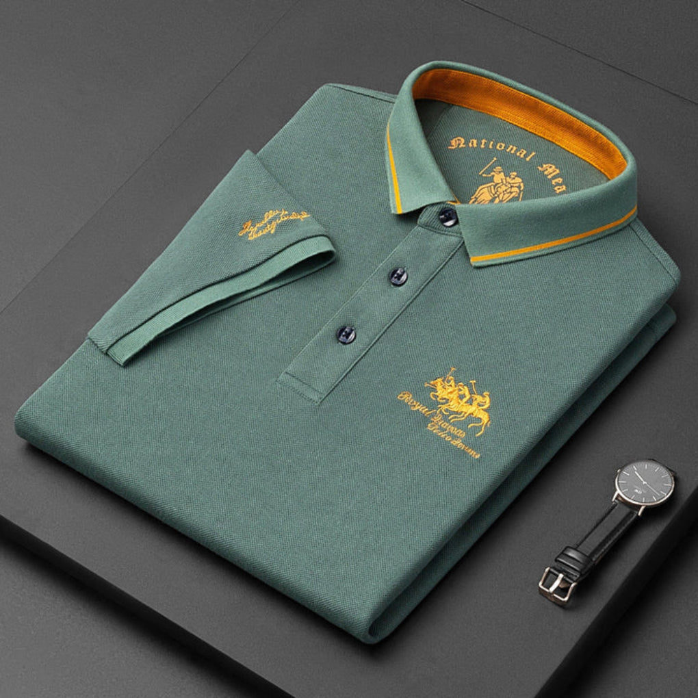 Men's Polo Shirt Casual Button Down