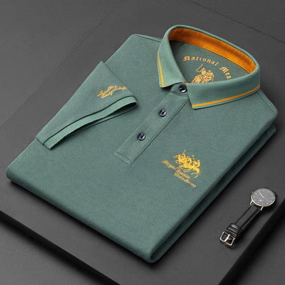 Men's Polo Shirt Casual Button Down