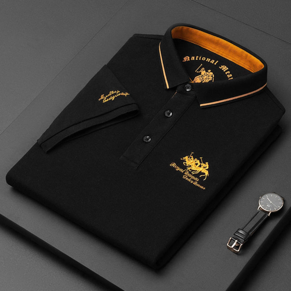 Men's Polo Shirt Casual Button Down