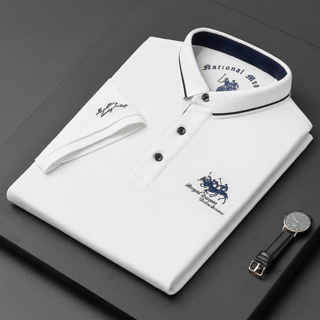Men's Polo Shirt Casual Button Down