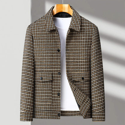 Malcolm Houndstooth Wool Jacket