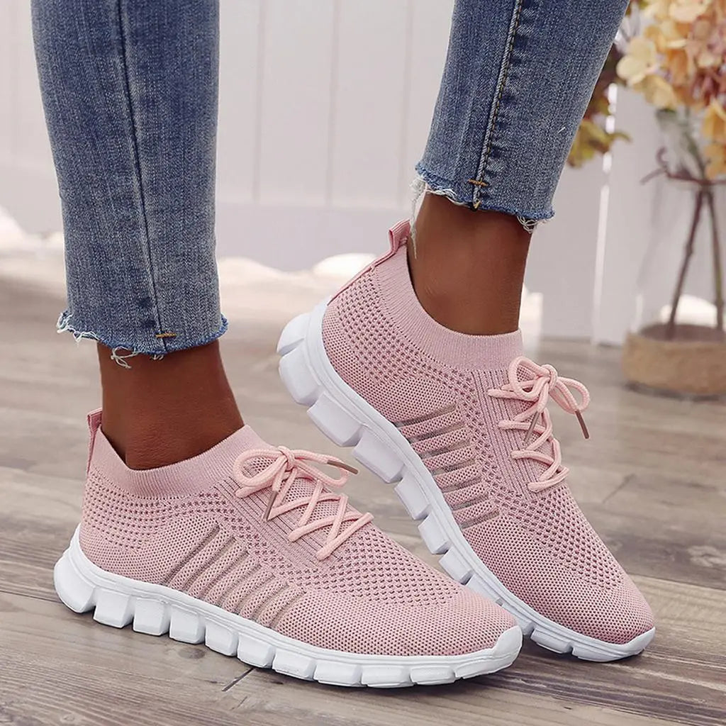 Women's Breathable Knit Sneakers Lightweight Comfortable - Vonnera