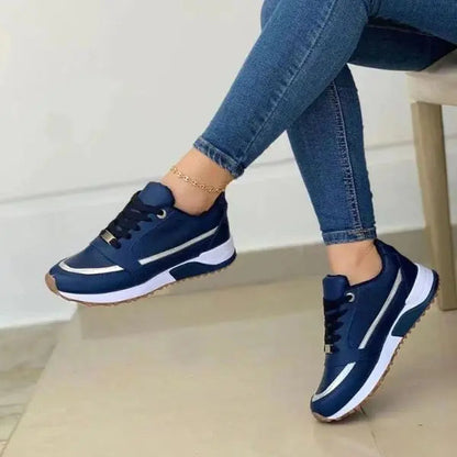 Women's Breathable Lace-Up Sneakers Comfortable - Vonnera