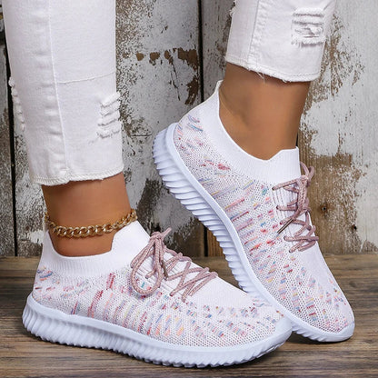 Women's Breathable Knit Sneakers Lightweight Comfort - Vonnera
