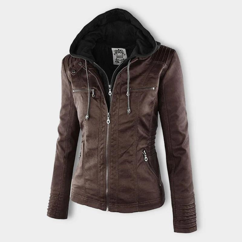 Women's Classic Leather Moto Jacket