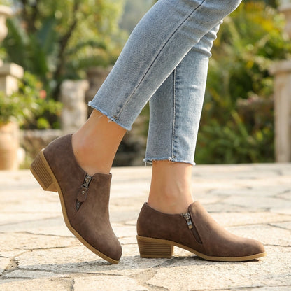 Women's Ankle Boots Orthopedic Almond Toe Low Heel