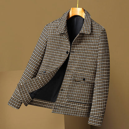 Malcolm Houndstooth Wool Jacket