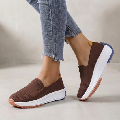 Orthopedic Slip-On Sneakers Platform Knit
