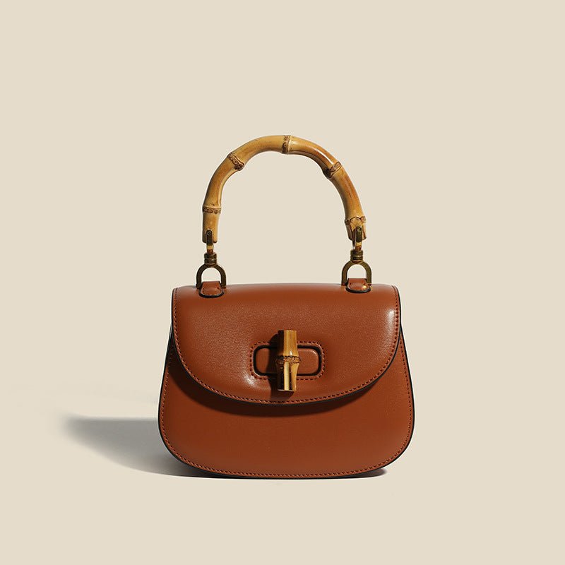 Valentina Leather Bamboo Handbag
