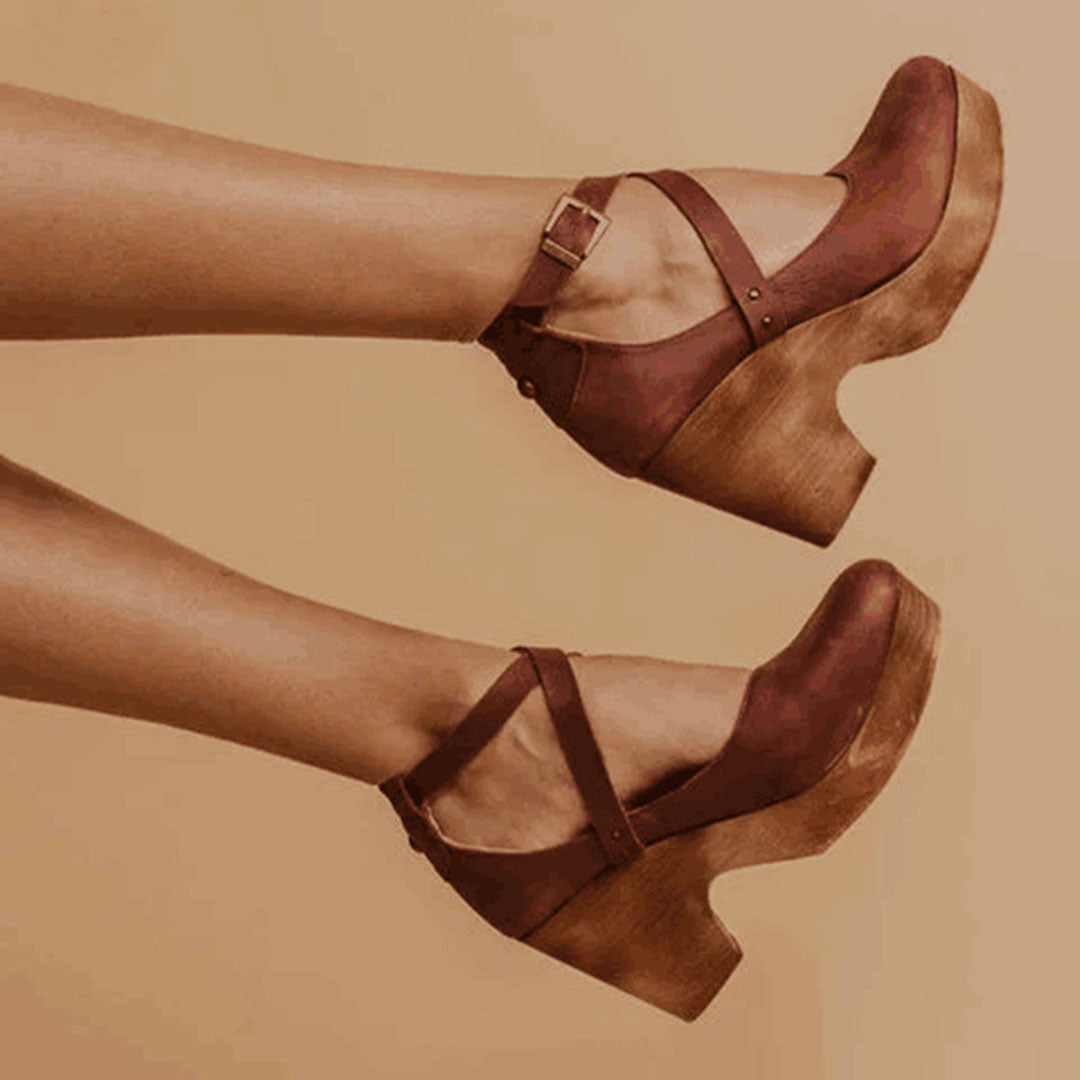 Women's Mary Jane Platform Shoes Buckle Strap