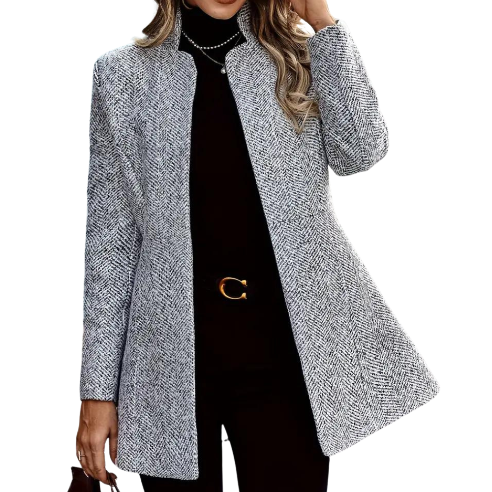 Women's Ankle Coat Single Row Button Notch Lapel