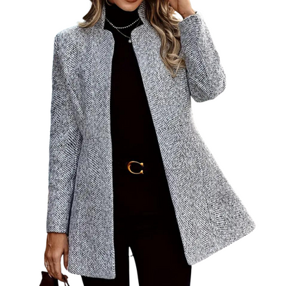 Women's Ankle Coat Single Row Button Notch Lapel