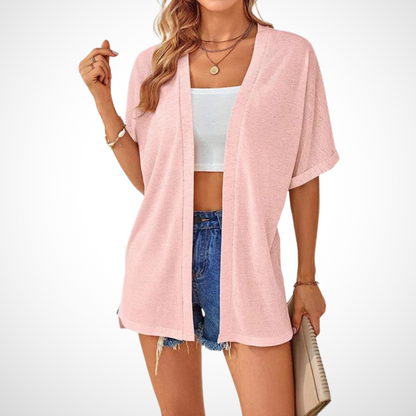 Women's Short Sleeve Cardigan Flowy Lightweight