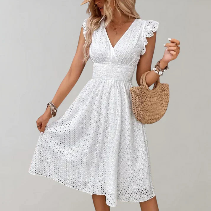 Women's Flutter Sleeve Dress - Vonnera