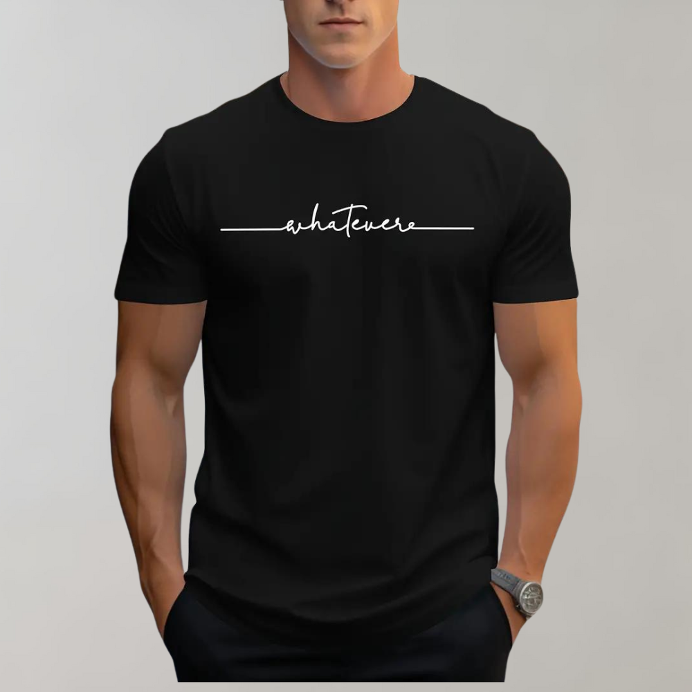 Men's Casual Crew Neck T-Shirt Minimalist Print - Vonnera
