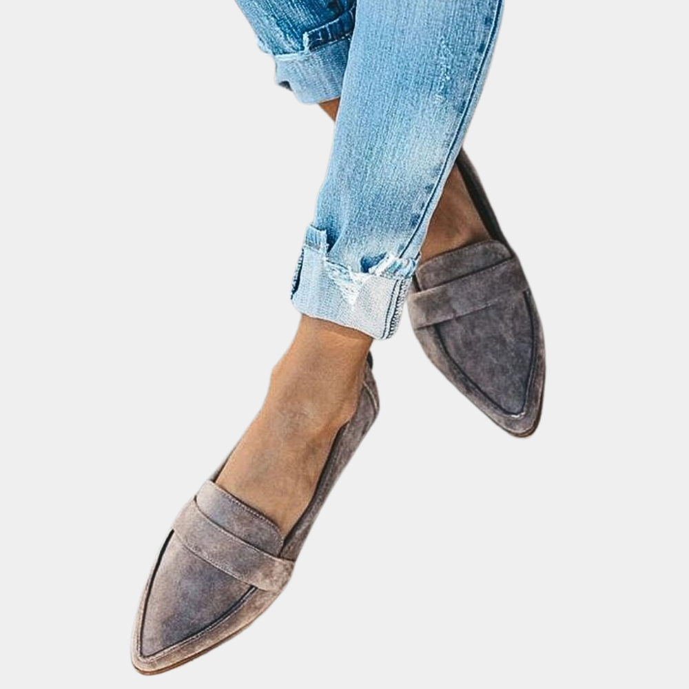 Women's Suede Loafers Slip On - Vonnera
