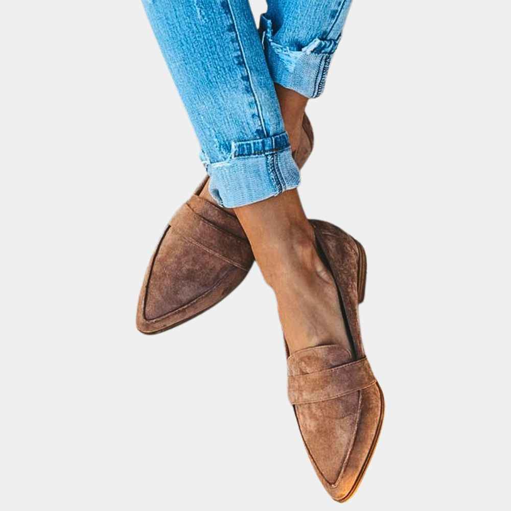 Women's Suede Slip On Loafers