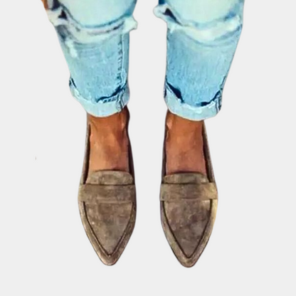Women's Suede Slip On Loafers