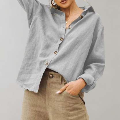Women's Linen Blouse Vintage Style
