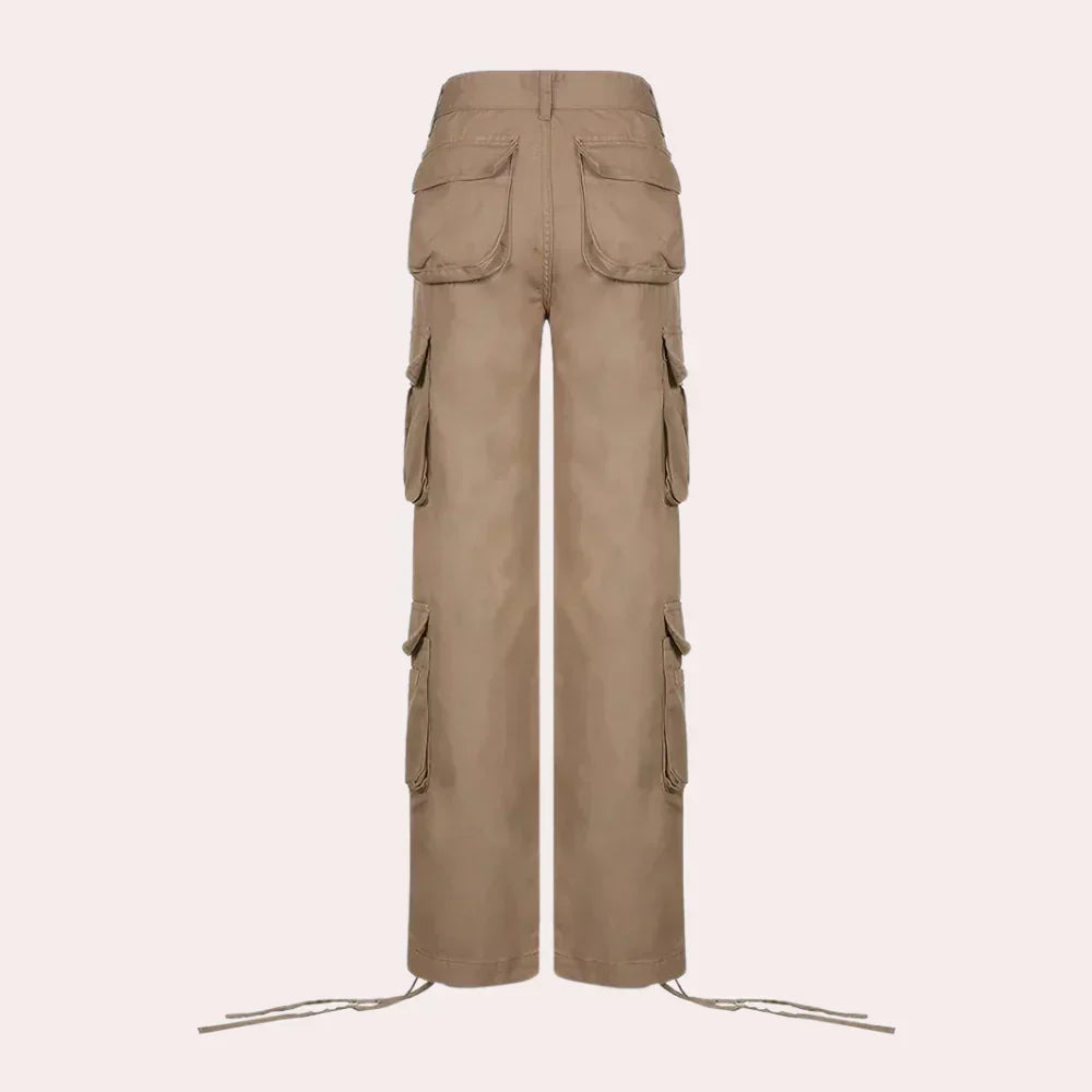 Women's Classic Cargo Pants Cotton Beige