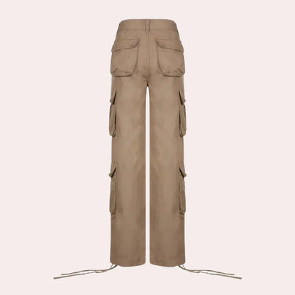 Women's Classic Cargo Pants Cotton Beige