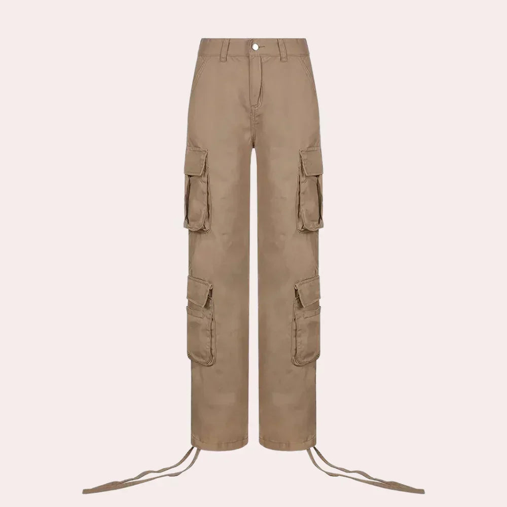 Women's Classic Cargo Pants Cotton Beige