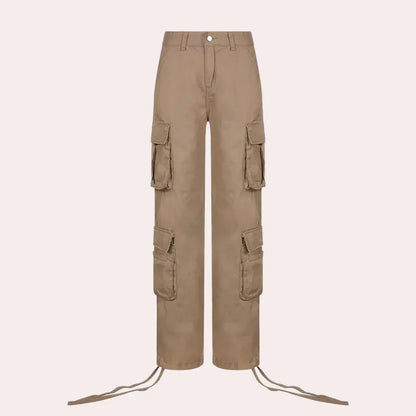 Women's Classic Cargo Pants Cotton Beige