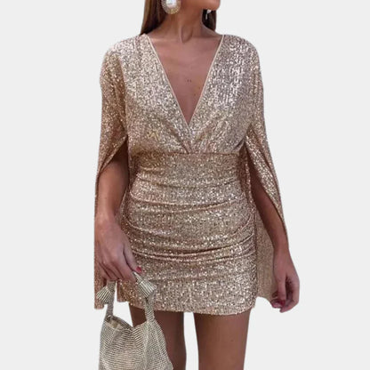 Women's Glamour Dress Shimmering Details - Vonnera