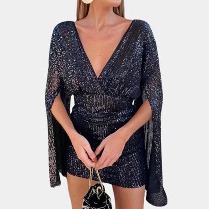 Women's Glamour Dress Shimmering Details