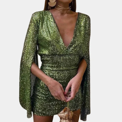 Women's Glamour Dress Shimmering Details