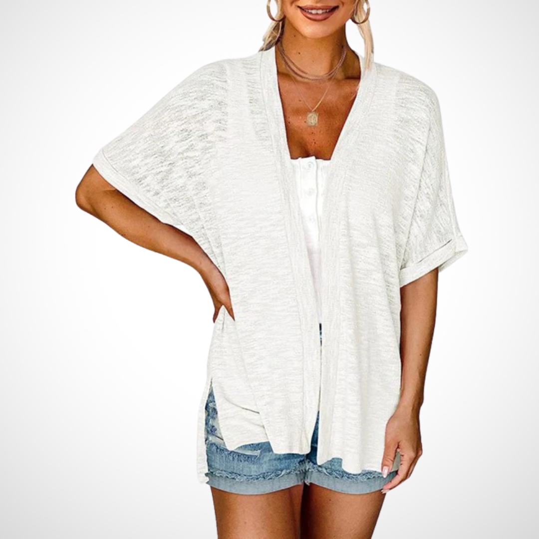 Women's Short Sleeve Cardigan Flowy Lightweight
