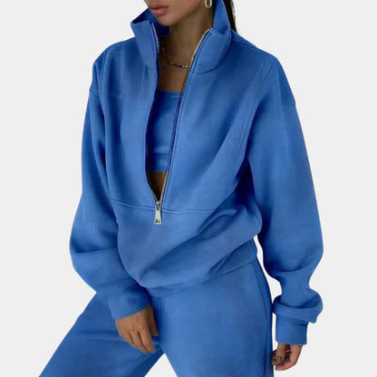 Women's Tracksuit Pullover Zipper Jacket
