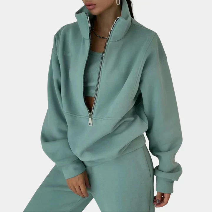 Women's Tracksuit Pullover Zipper Jacket - Vonnera
