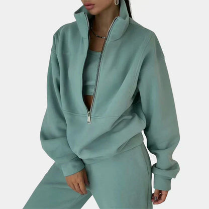 Women's Tracksuit Pullover Zipper Jacket - Vonnera