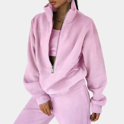 Women's Tracksuit Pullover Zipper Jacket