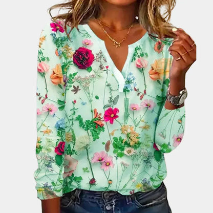 Women's Floral Blouse Casual Cotton - Vonnera