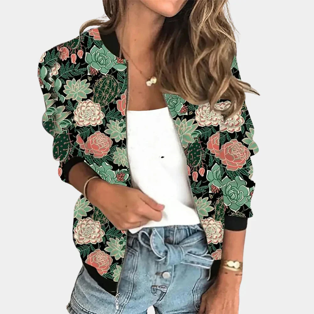 Women's Floral Printed Jacket - Vonnera