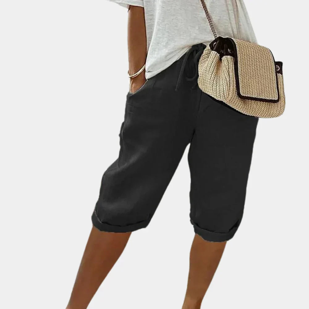 Women's Linen Blend Shorts - Vonnera