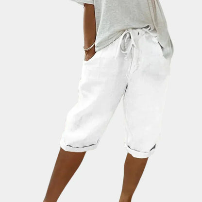 Women's Linen Blend Shorts Comfortable