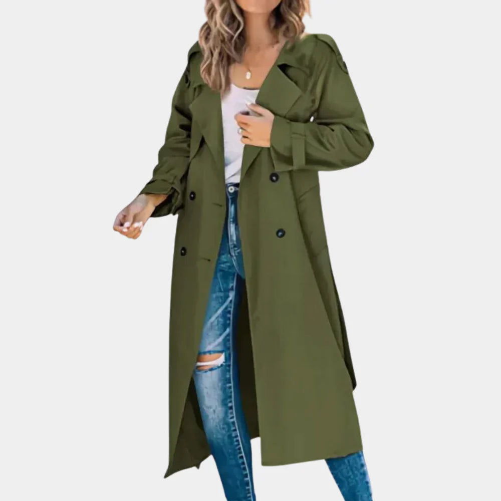 Women's Trench Coat Waterproof Tan